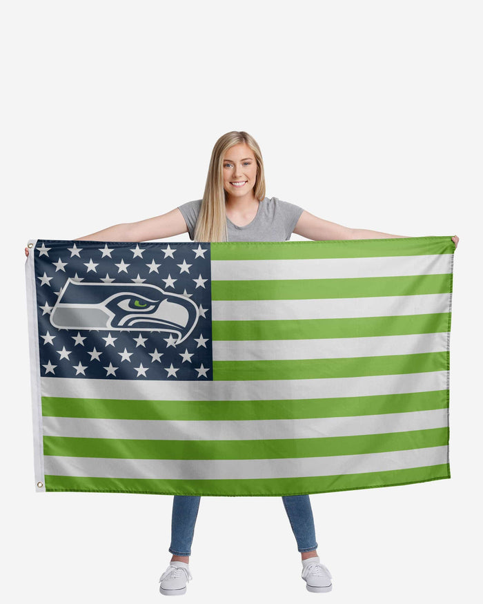 Seattle Seahawks American Stars Horizontal Flag FOCO - FOCO.com