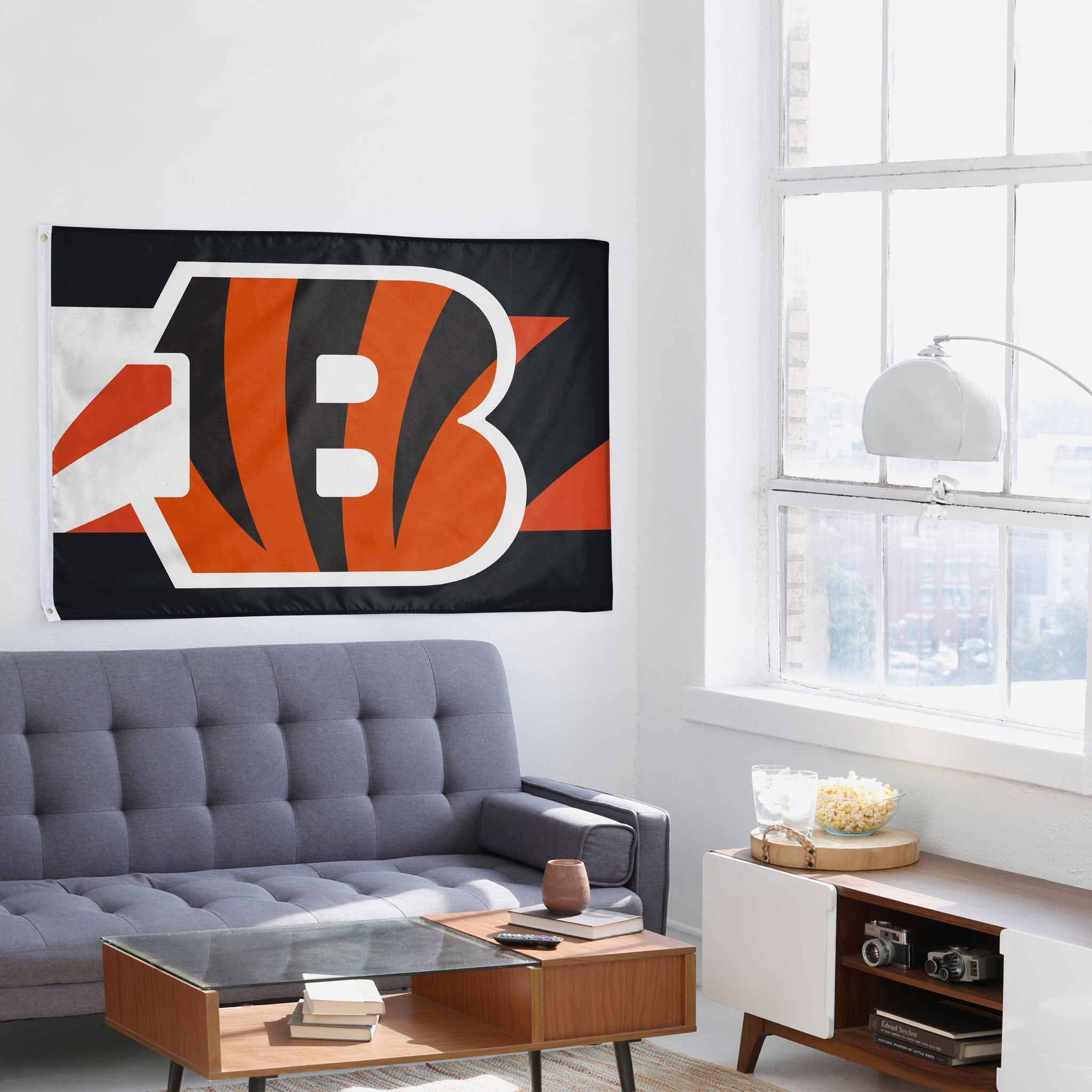 : FOCO Cincinnati Bengals NFL White Stripe Big Logo