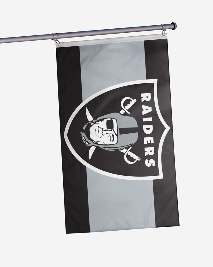 Las Vegas Raiders Big Logo Team Stripe Horizontal Flag FOCO - FOCO.com