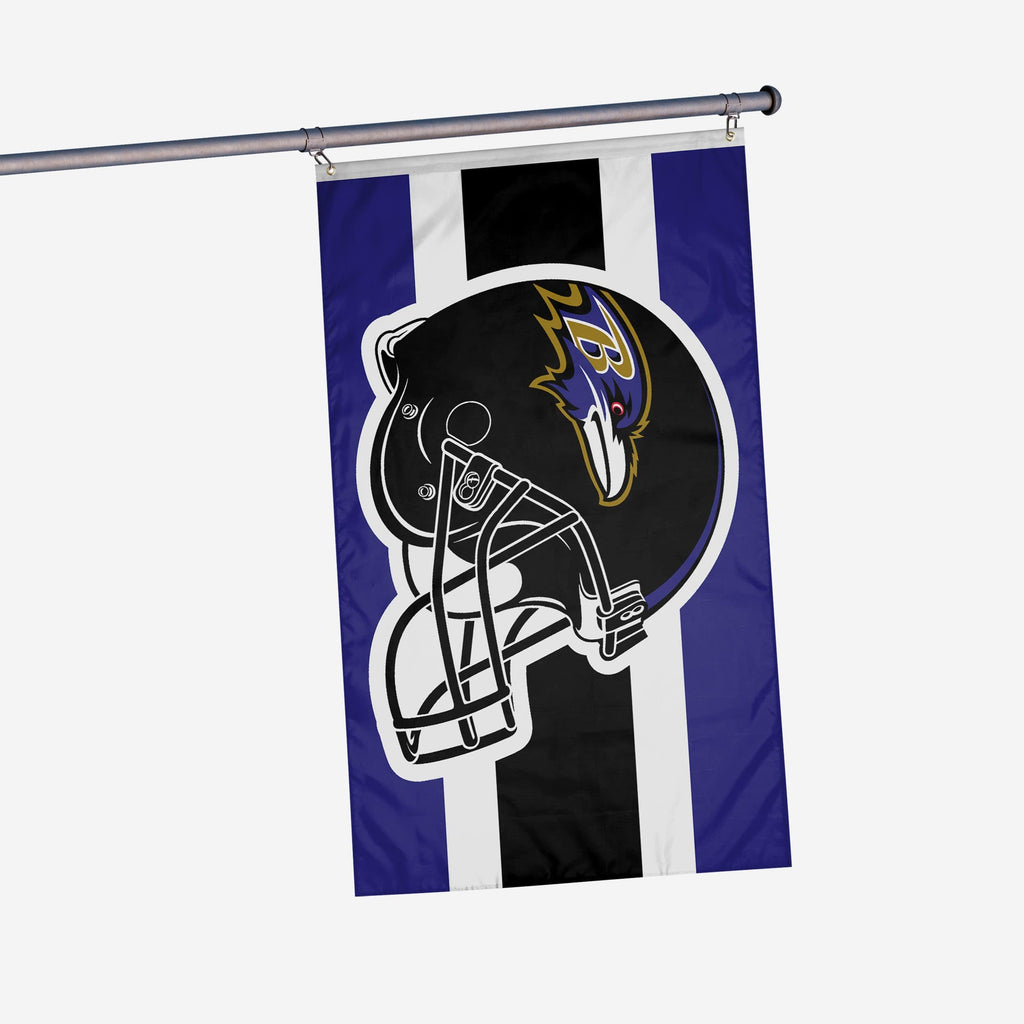 Baltimore Ravens Helmet Horizontal Flag FOCO - FOCO.com