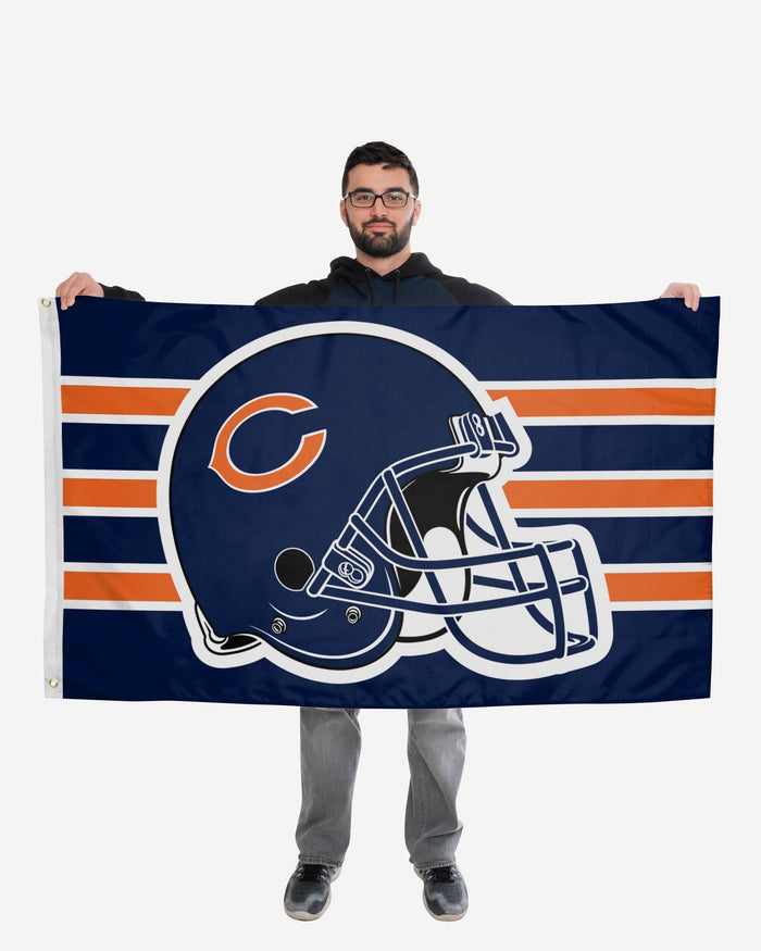 Chicago Bears Helmet Horizontal Flag FOCO - FOCO.com