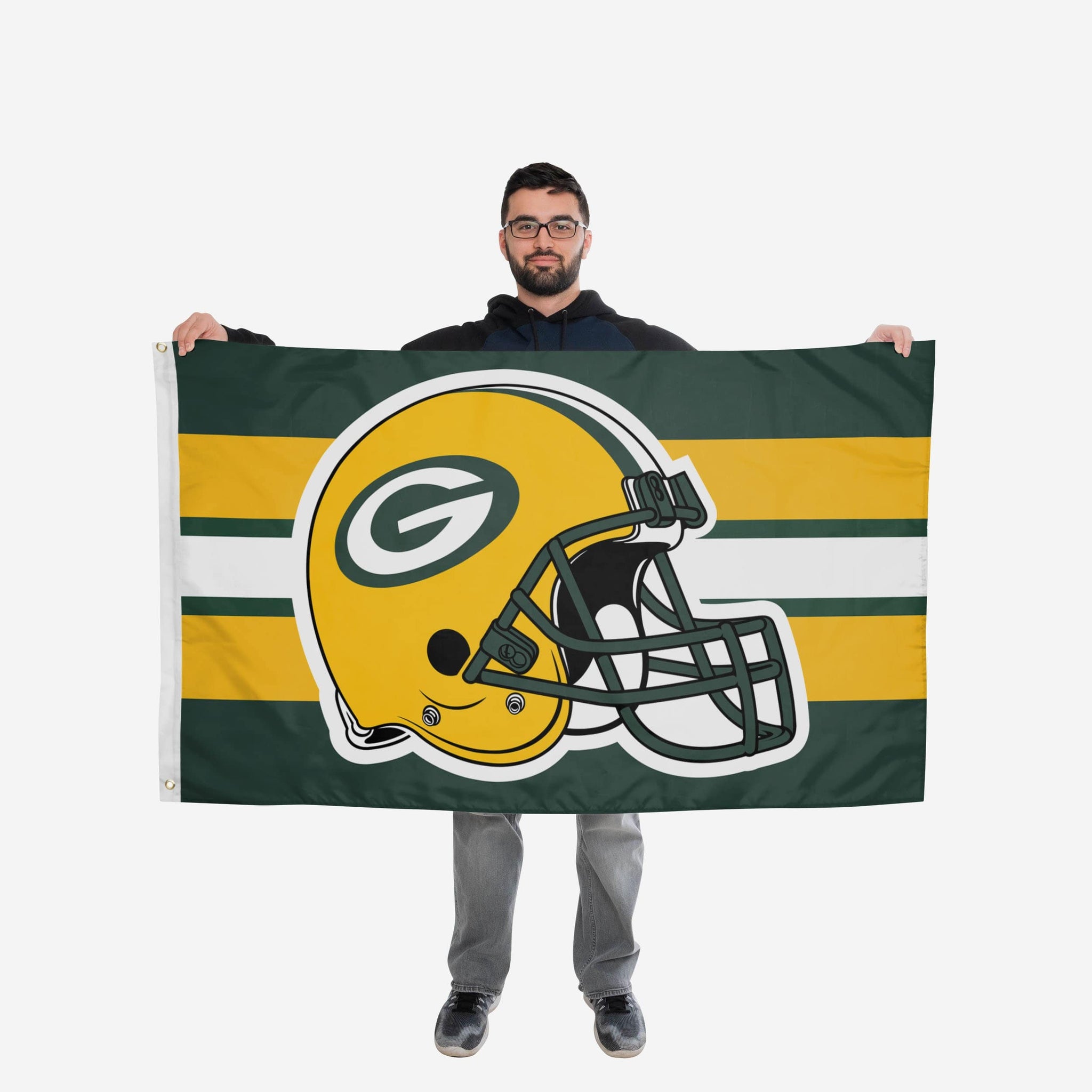 Green Bay Packers Helmet Vertical Flag FOCO