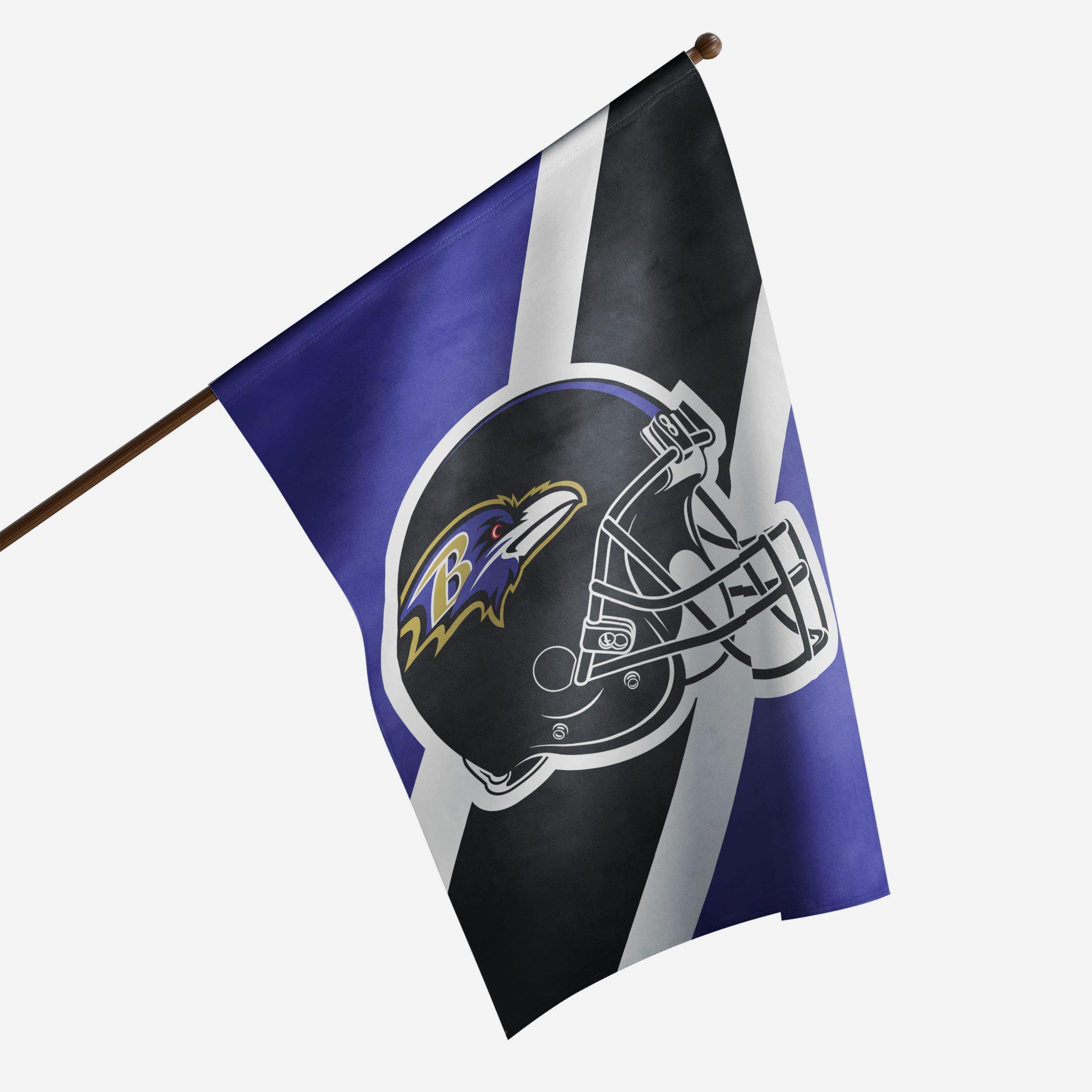 Baltimore Ravens NFL Helmet Horizontal Flag