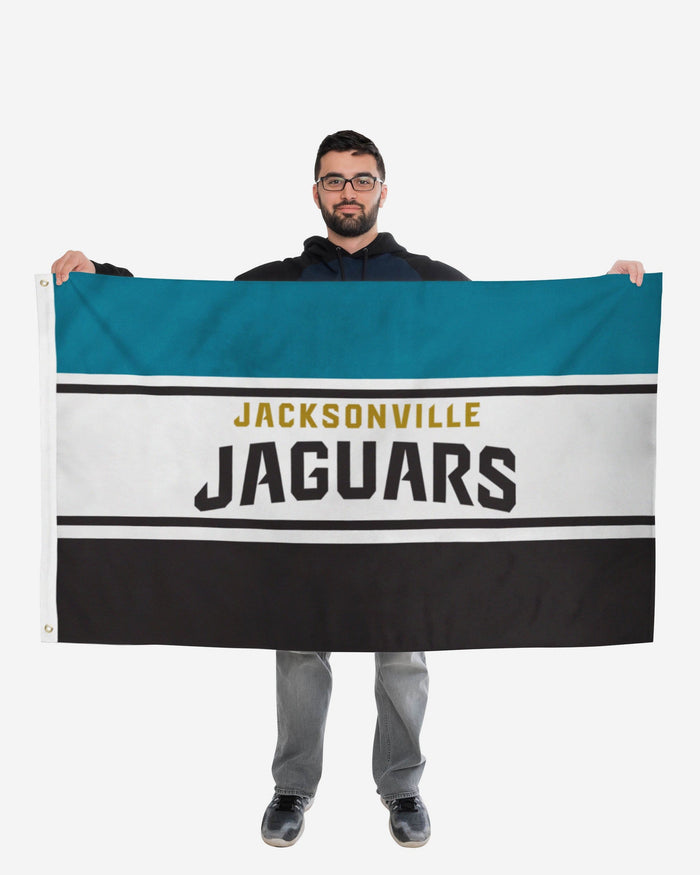 Jacksonville Jaguars Horizontal Flag FOCO - FOCO.com