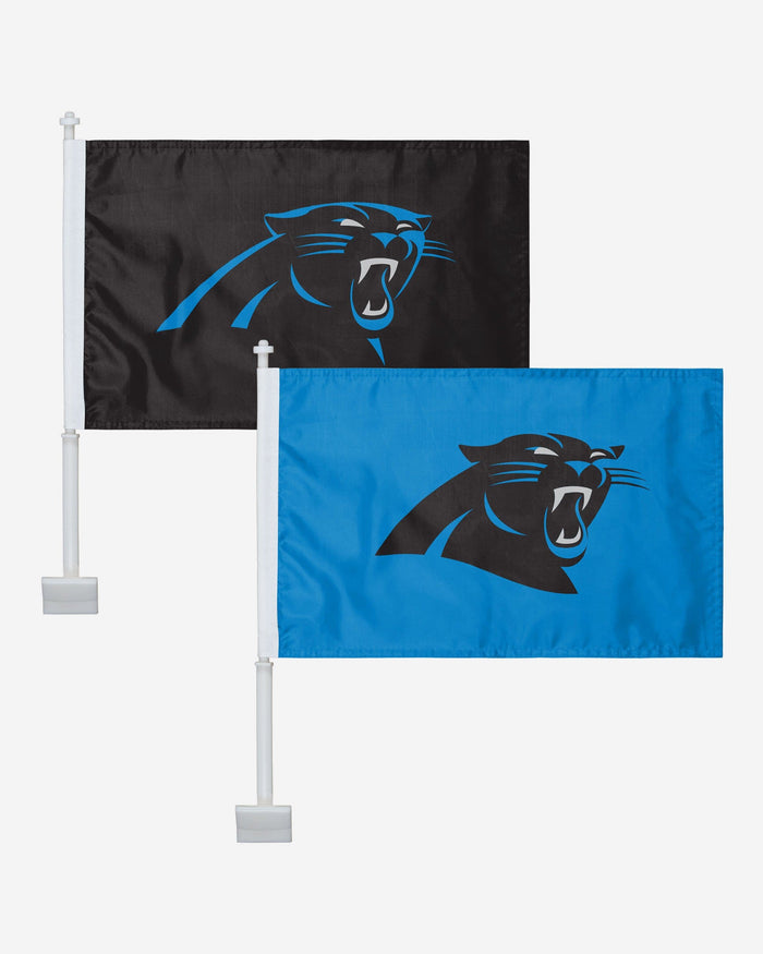 Carolina Panthers 2 Pack Solid Car Flag FOCO - FOCO.com