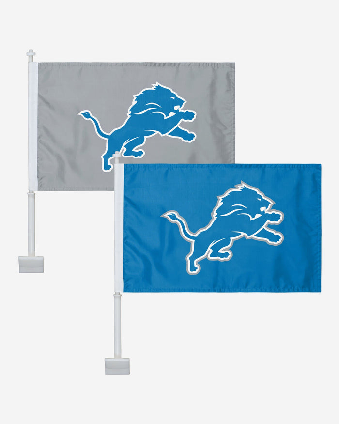 Detroit Lions 2 Pack Solid Car Flag FOCO - FOCO.com