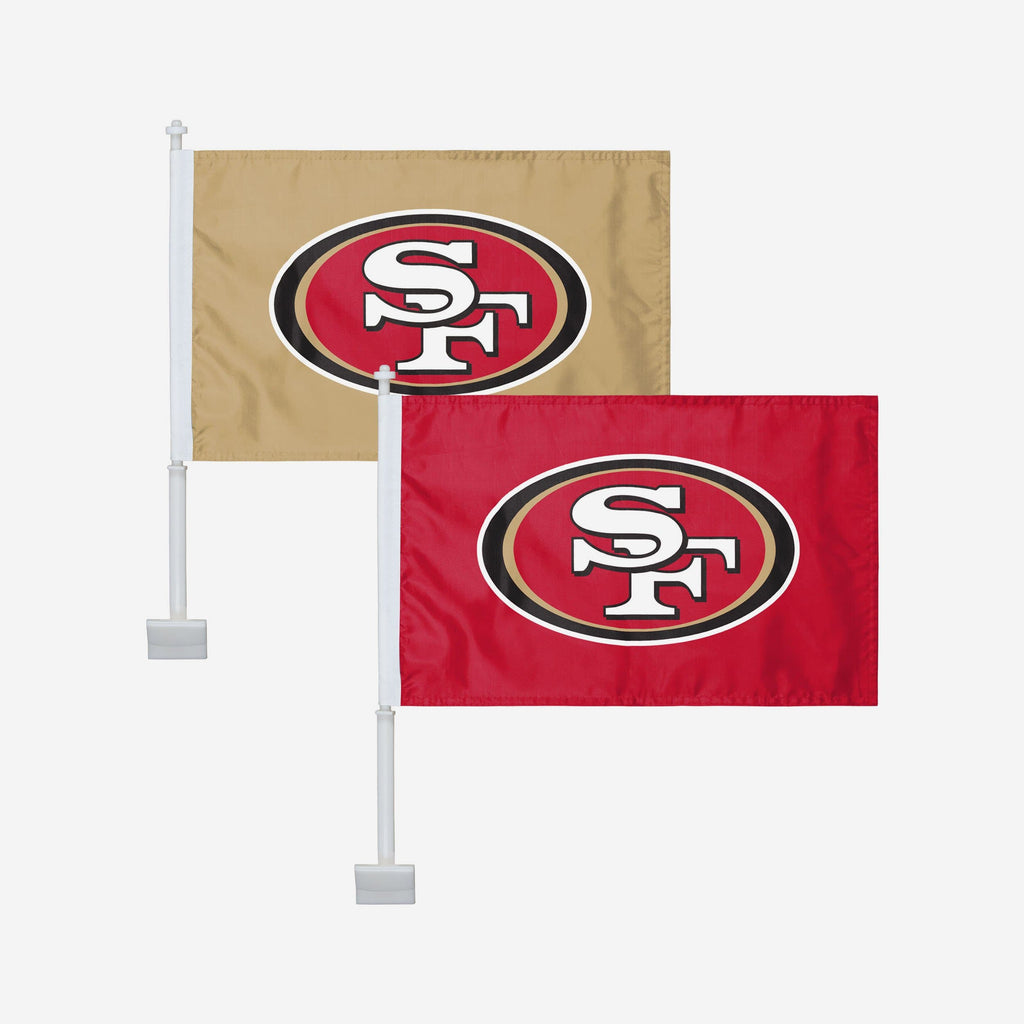 San Francisco 49ers 2 Pack Solid Car Flag FOCO