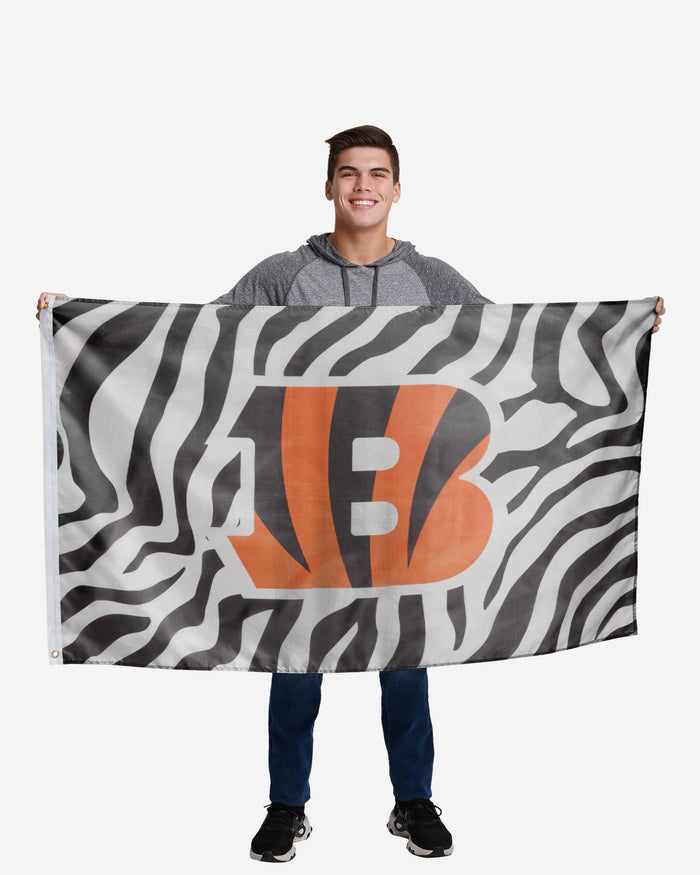 Cincinnati Bengals White Stripe Horizontal Flag FOCO - FOCO.com