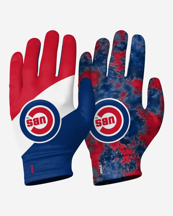 Chicago Cubs 2 Pack Reusable Stretch Gloves FOCO S/M - FOCO.com