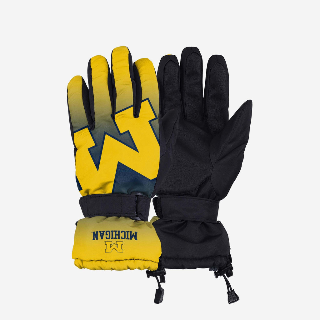 Michigan Wolverines Gradient Big Logo Insulated Gloves FOCO S/M - FOCO.com