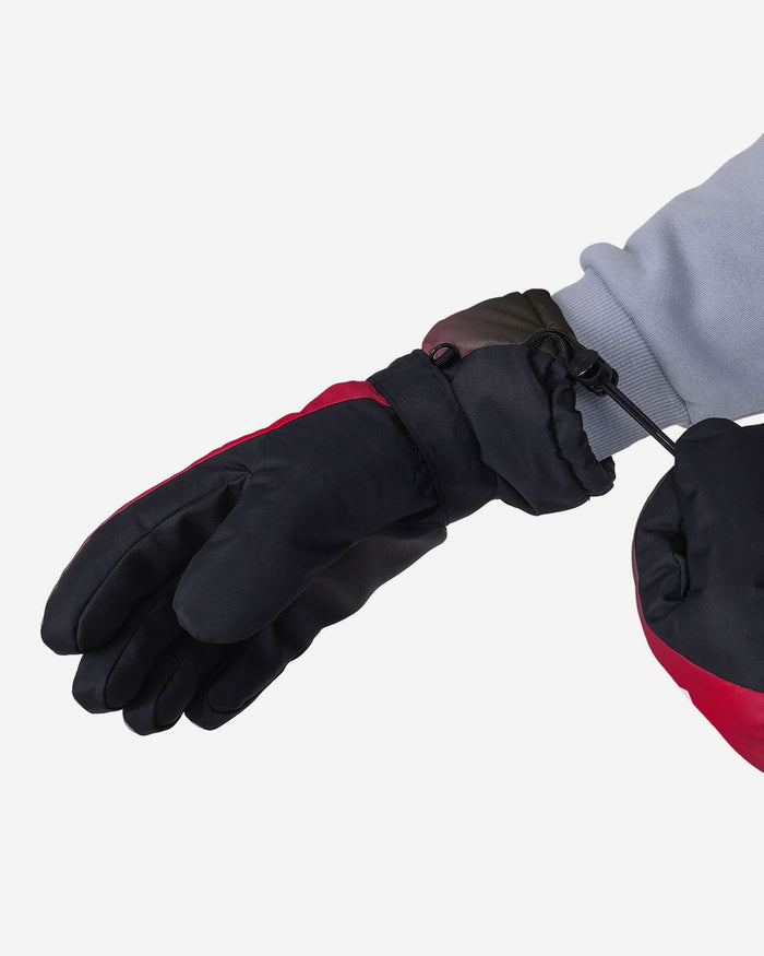 Wisconsin Badgers Gradient Big Logo Insulated Gloves FOCO - FOCO.com