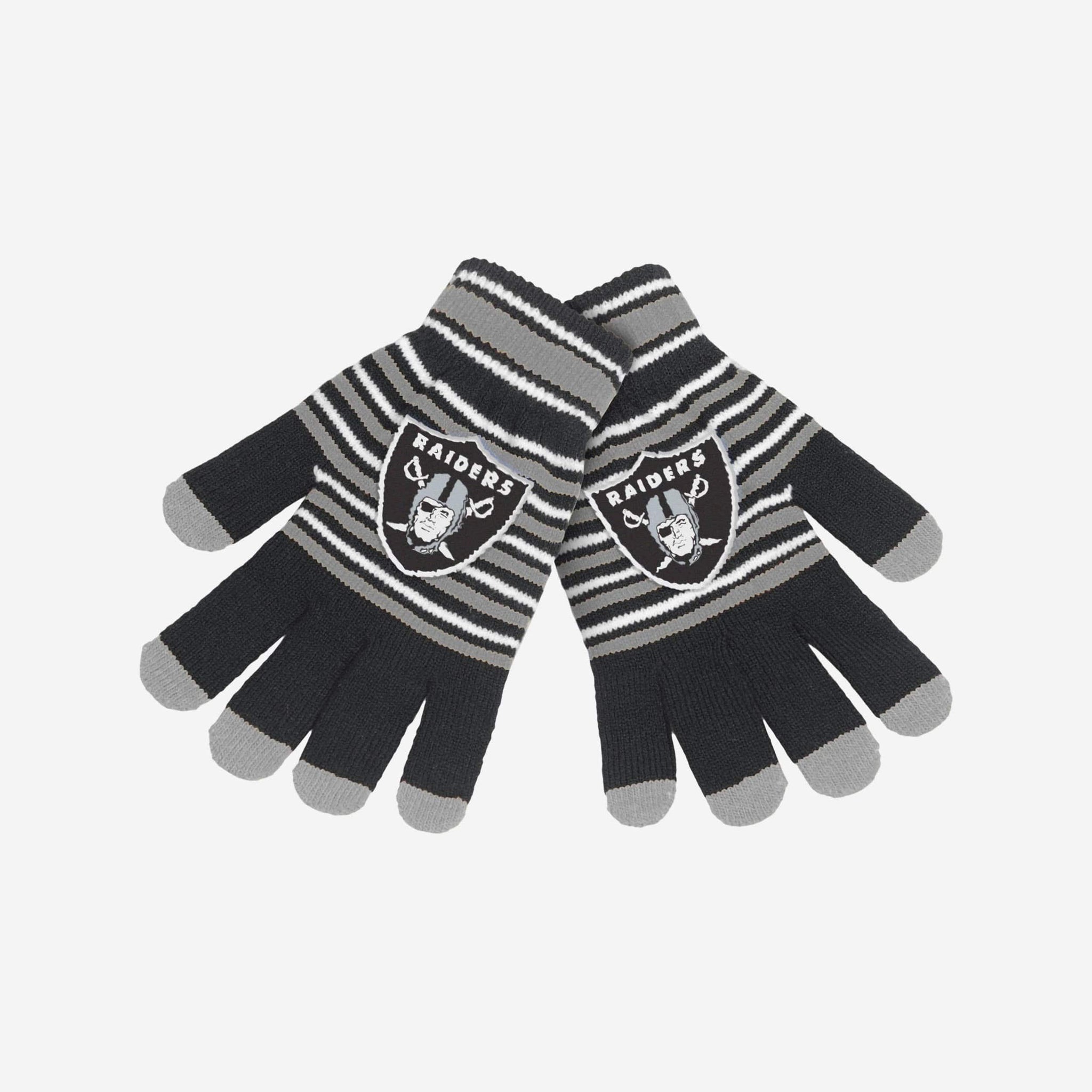 Women's FOCO Charcoal Las Vegas Raiders Knit Gloves