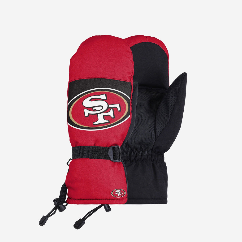 San Francisco 49ers Frozen Tundra Insulated Mittens FOCO S/M - FOCO.com