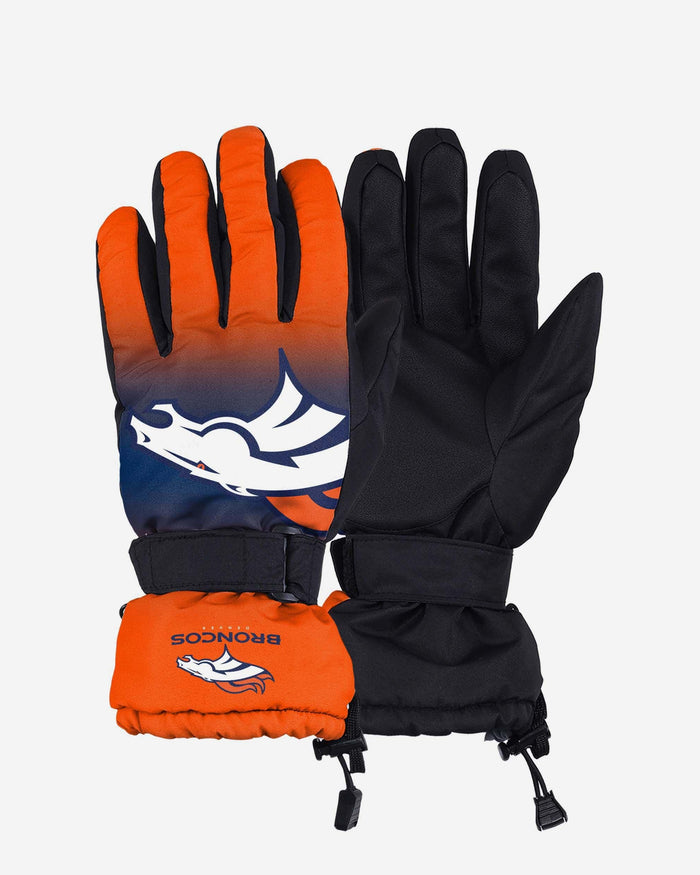 Denver Broncos Gradient Big Logo Insulated Gloves FOCO S/M - FOCO.com