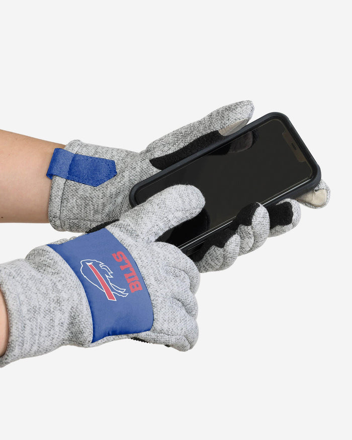Buffalo Bills Heather Grey Insulated Gloves FOCO - FOCO.com