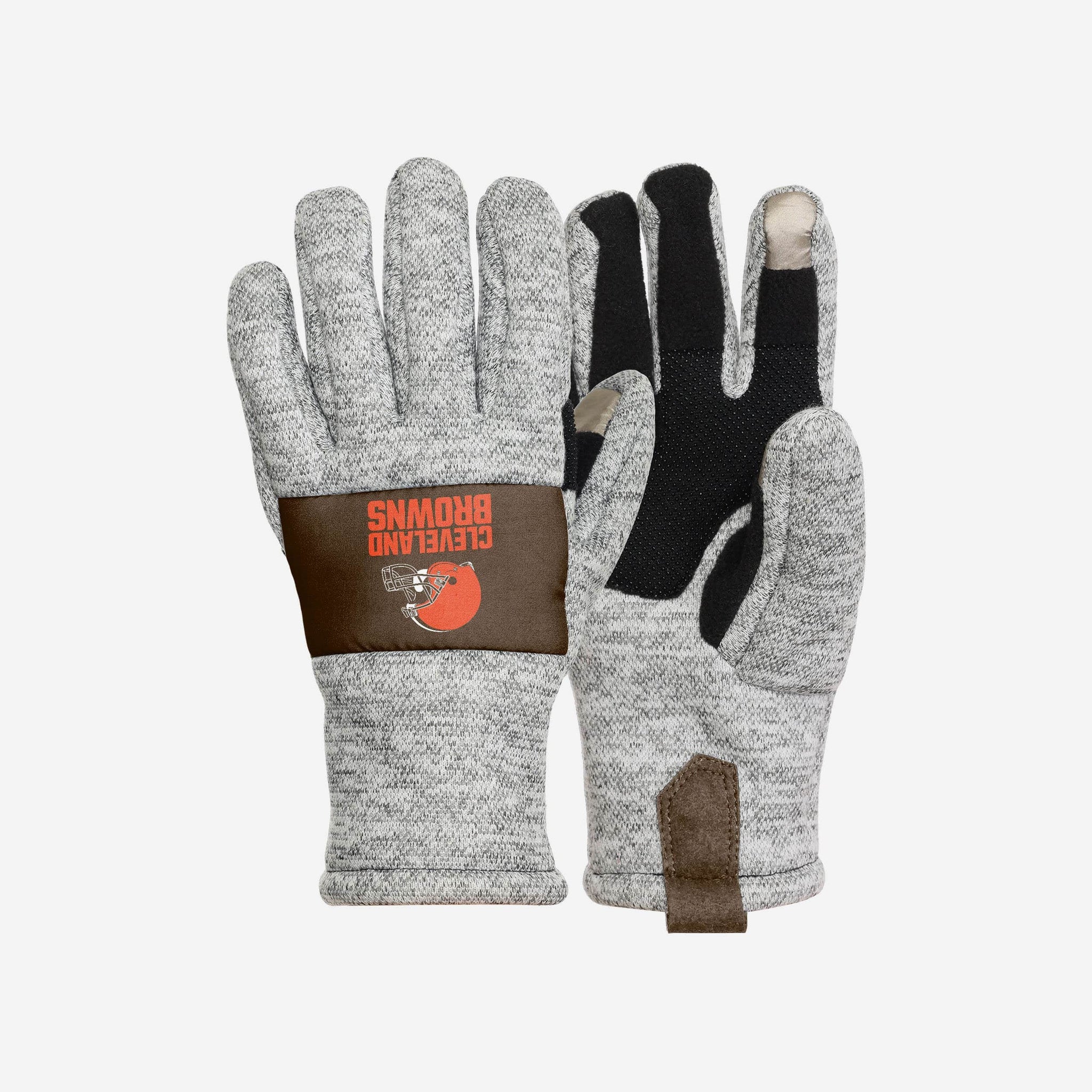 Cleveland Browns Heather Grey Insulated Gloves FOCO