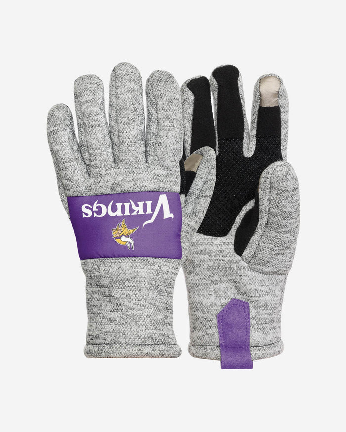 FOCO Minnesota Vikings NFL Heather Grey Insulated Gloves - L/XL