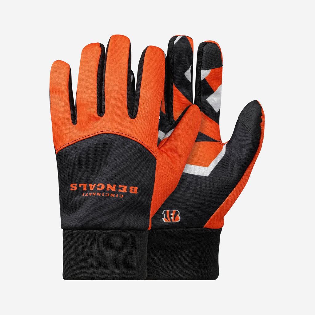 Cincinnati Bengals Palm Logo Texting Gloves FOCO - FOCO.com