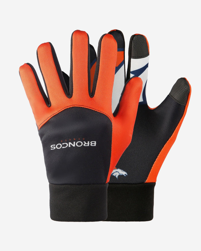 Denver Broncos Palm Logo Texting Gloves FOCO - FOCO.com