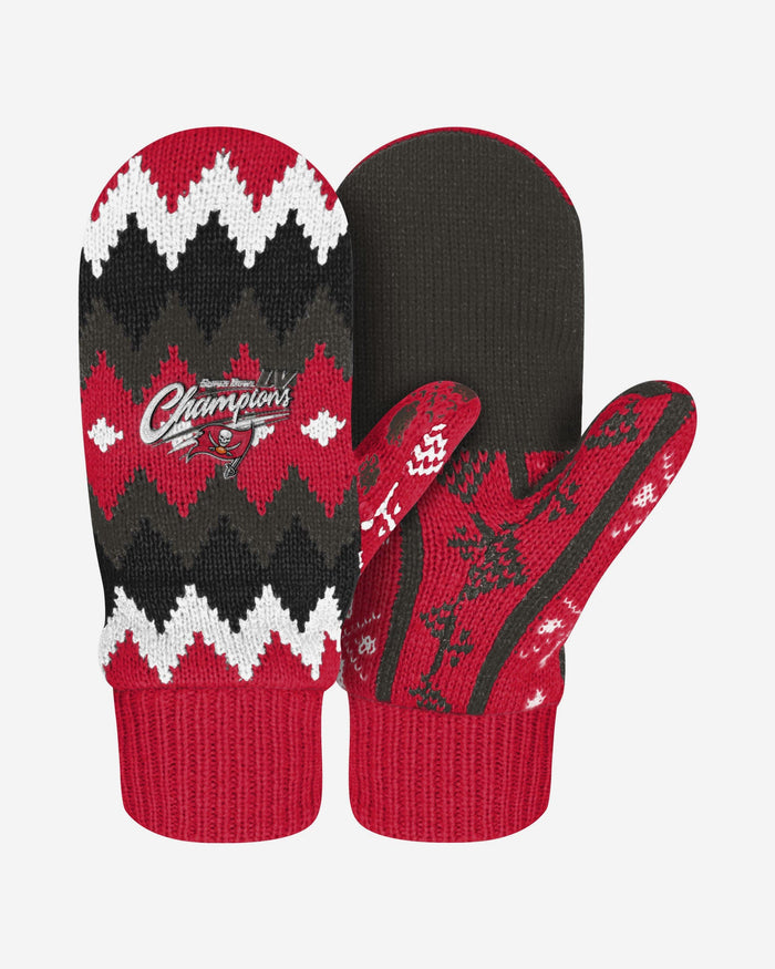 Tampa Bay Buccaneers Super Bowl LV Champions Knit Mittens FOCO - FOCO.com