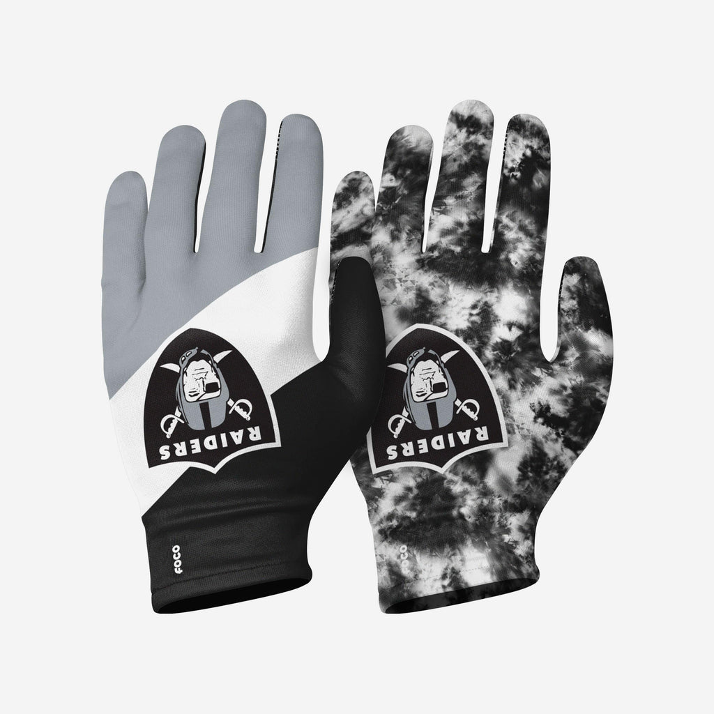 Las Vegas Raiders 2 Pack Reusable Stretch Gloves FOCO S/M - FOCO.com