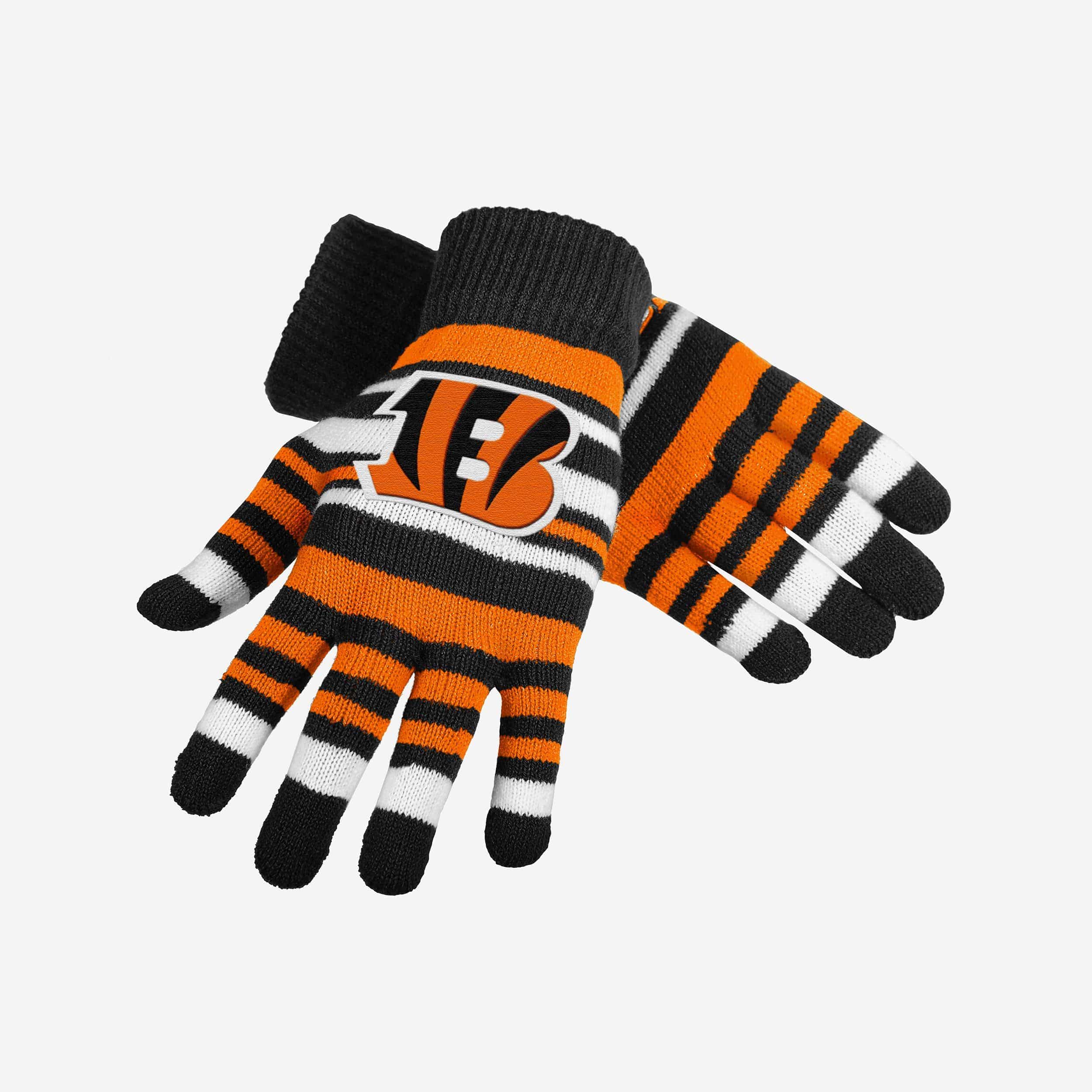 FOCO Cincinnati Bengals NFL Football Team Logo Stretch Gloves