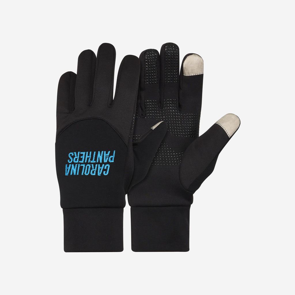 Carolina Panthers Wordmark Neoprene Texting Gloves FOCO - FOCO.com