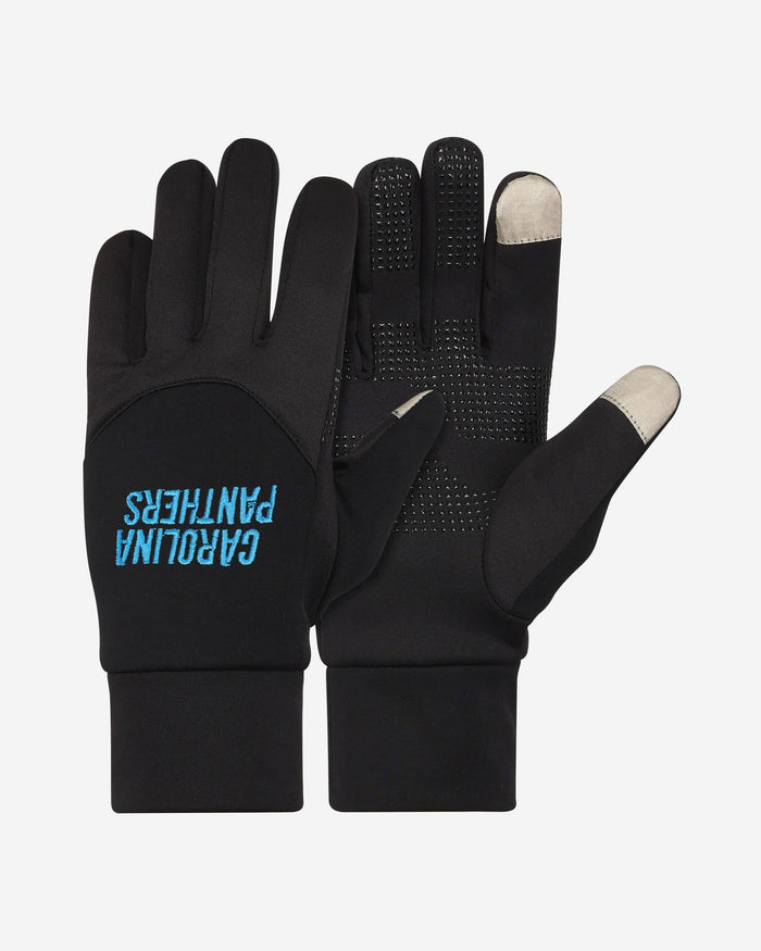 Carolina Panthers Wordmark Neoprene Texting Gloves FOCO - FOCO.com