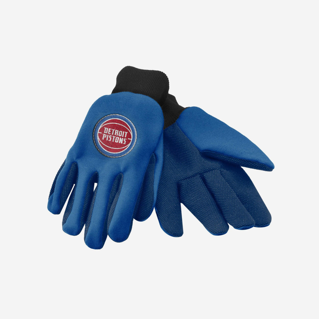 Detroit Pistons Colored Palm Utility Gloves FOCO - FOCO.com