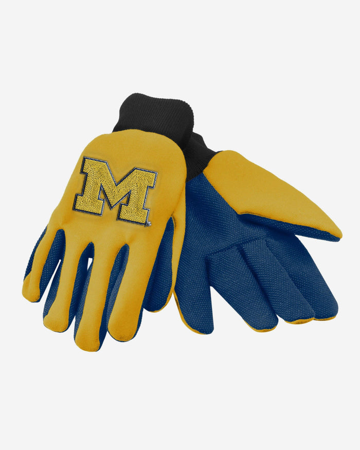 Michigan Wolverines Colored Palm Utility Gloves FOCO - FOCO.com