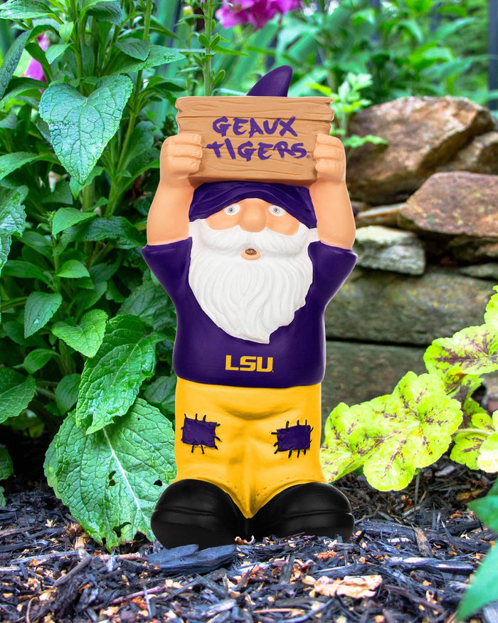 LSU Tigers Slogan Sign Mini Gnome FOCO - FOCO.com