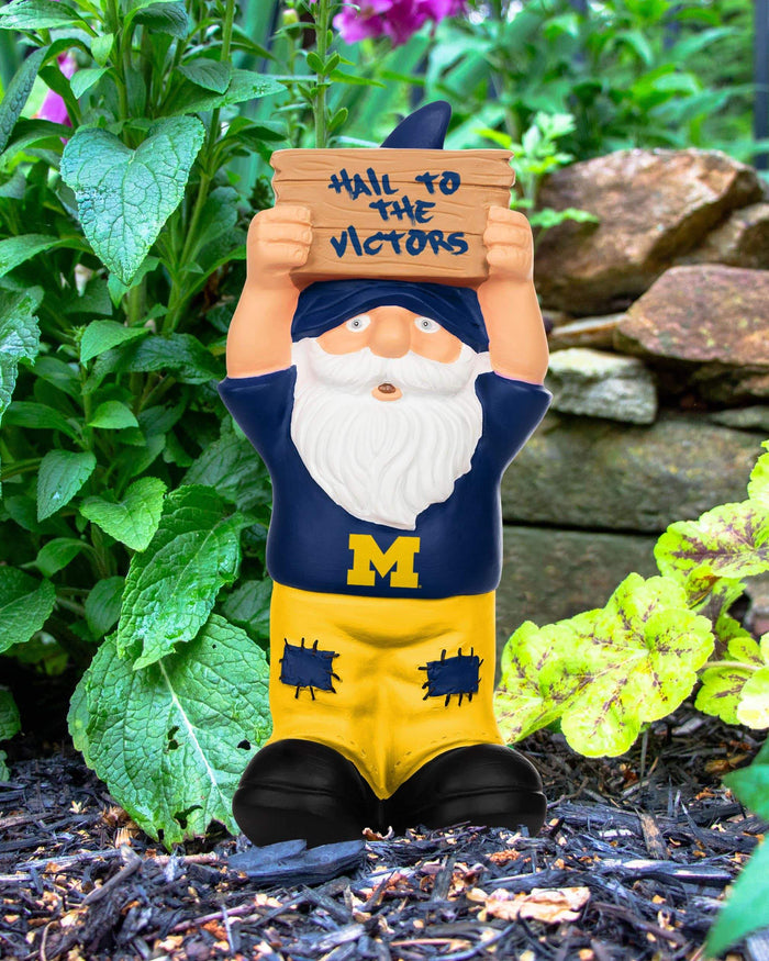 Michigan Wolverines Slogan Sign Mini Gnome FOCO - FOCO.com