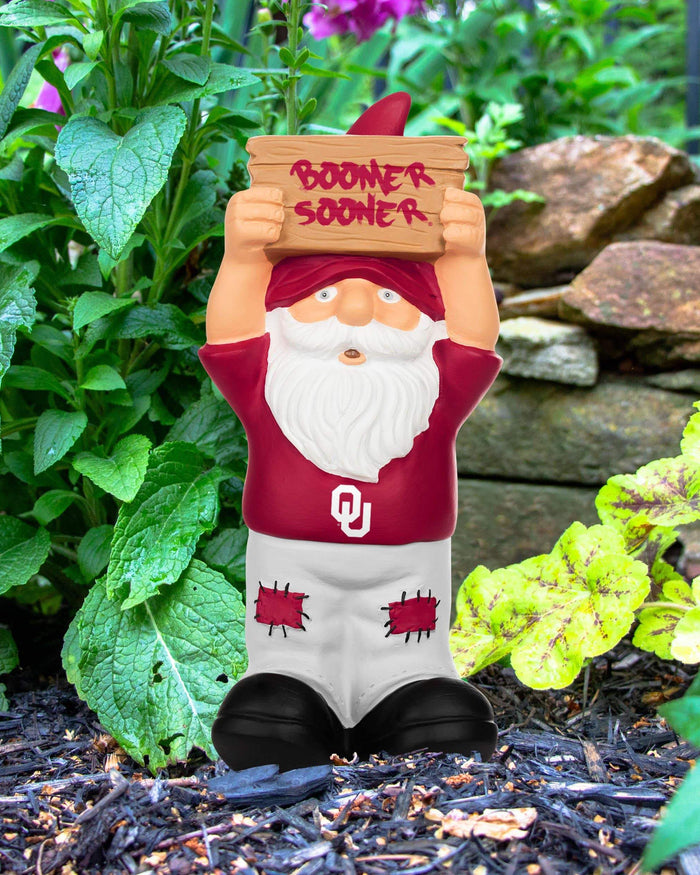 Oklahoma Sooners Slogan Sign Mini Gnome FOCO - FOCO.com