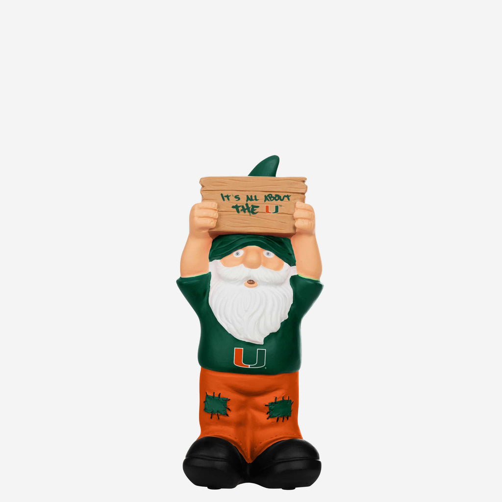 Miami Hurricanes Slogan Sign Mini Gnome FOCO - FOCO.com