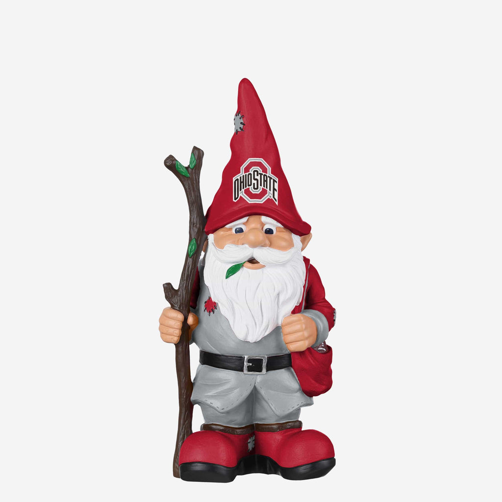 Ohio State Buckeyes Holding Stick Gnome FOCO - FOCO.com