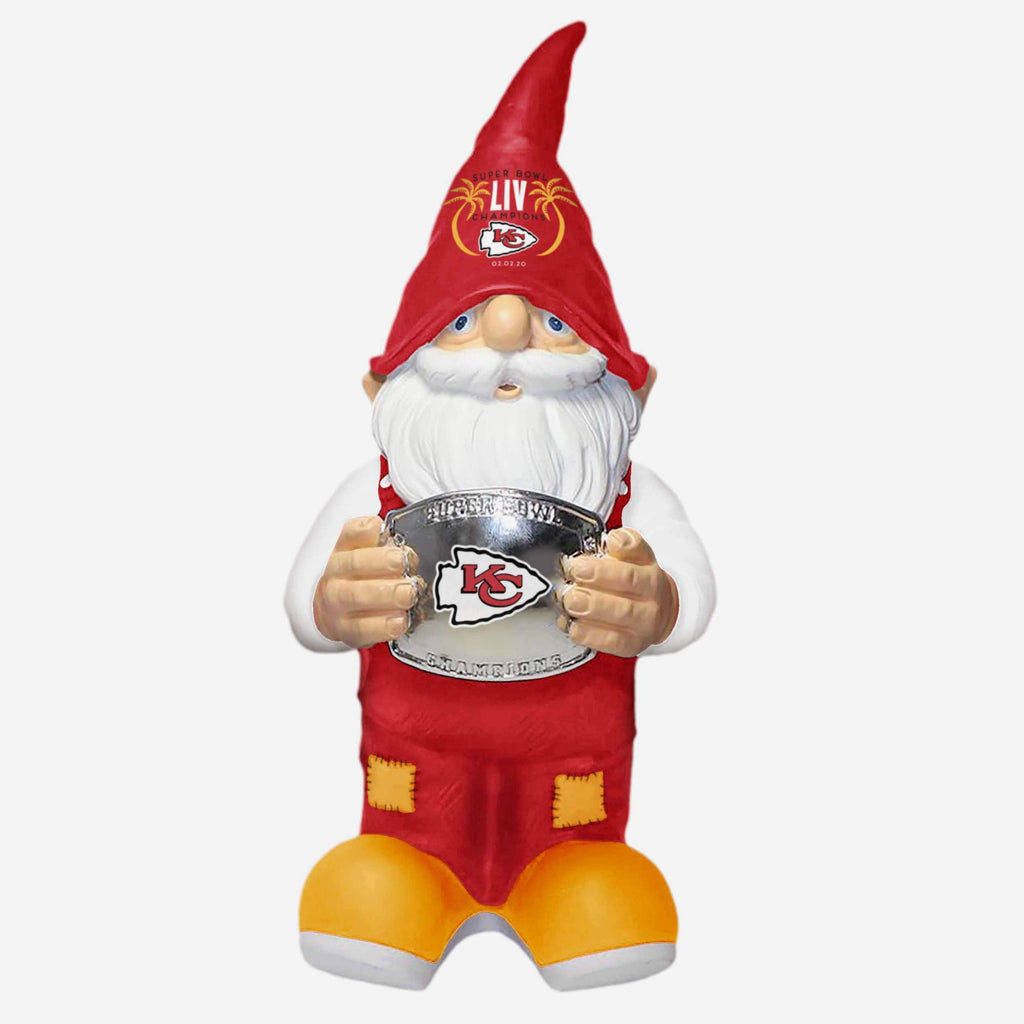 Kansas City Chiefs Super Bowl LIV Champions Garden Gnome FOCO - FOCO.com