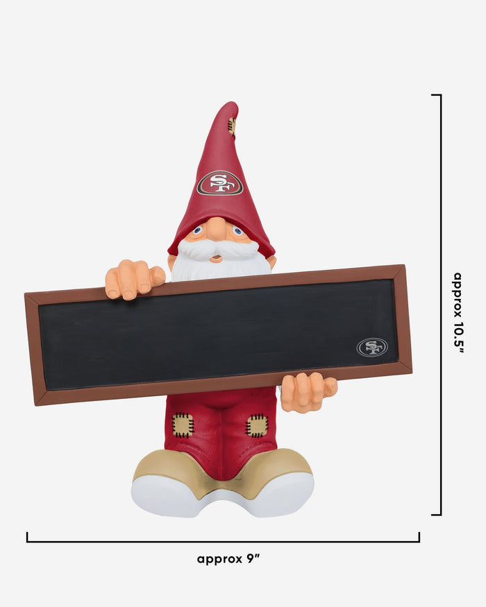 San Francisco 49ers Chalkboard Sign Gnome FOCO - FOCO.com