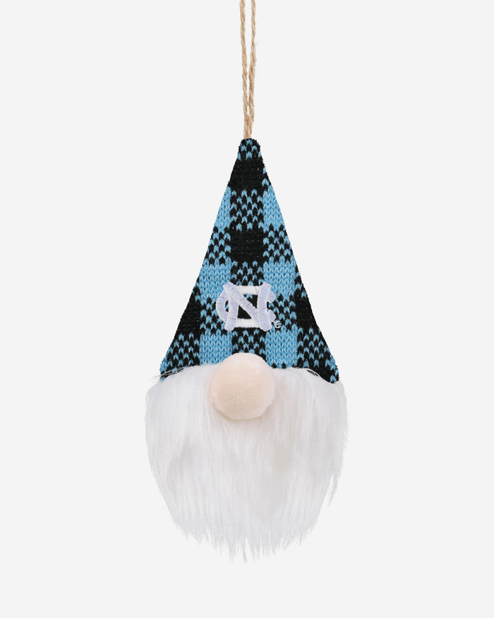 North Carolina Tar Heels Plaid Hat Plush Gnome Ornament FOCO - FOCO.com