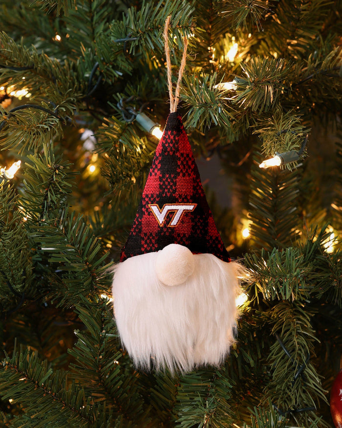 Virginia Tech Hokies Plaid Hat Plush Gnome Ornament FOCO - FOCO.com