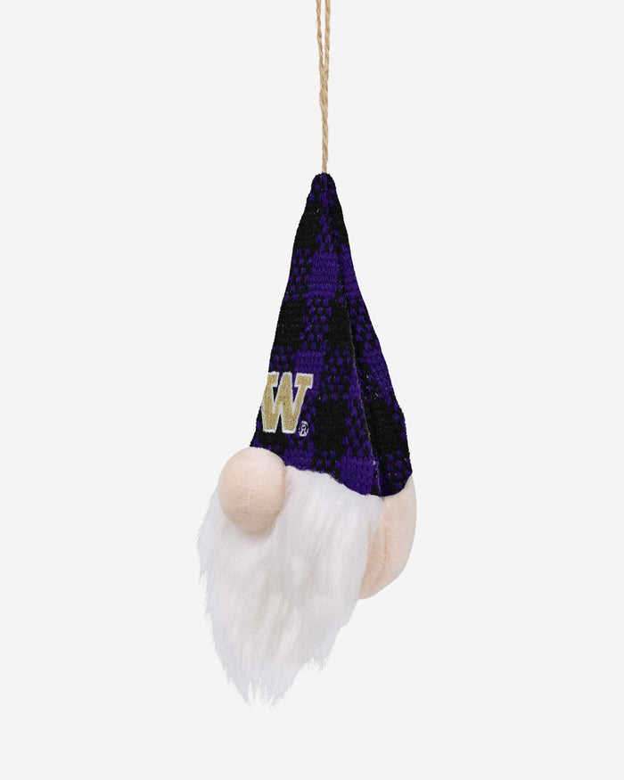 Washington Huskies Plaid Hat Plush Gnome Ornament FOCO - FOCO.com