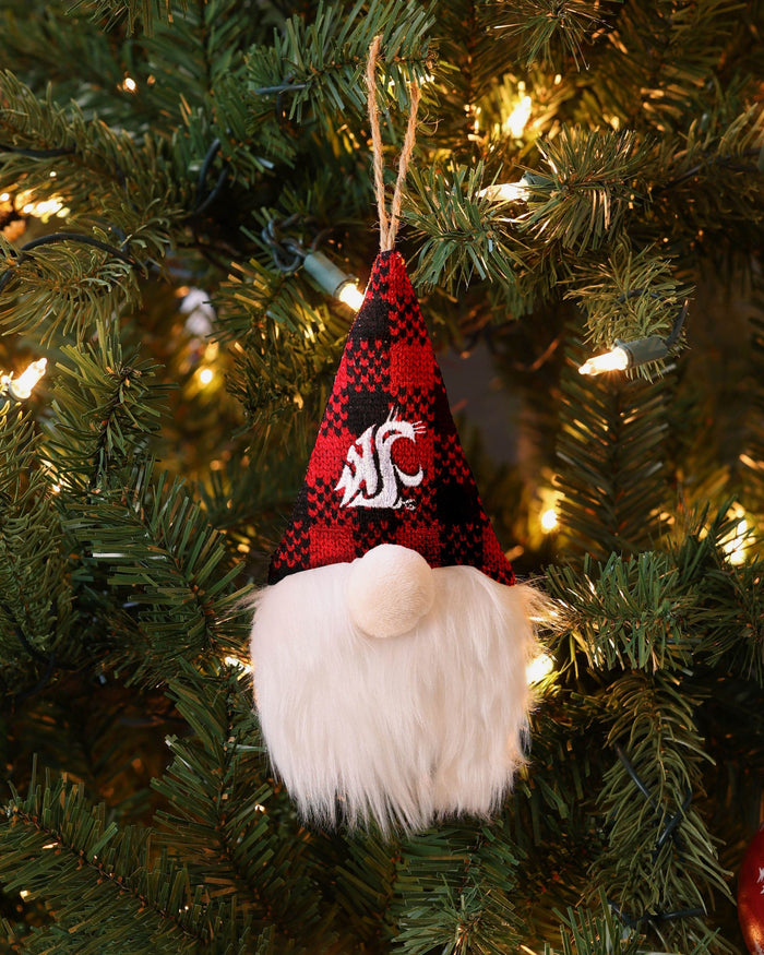 Washington State Cougars Plaid Hat Plush Gnome Ornament FOCO - FOCO.com