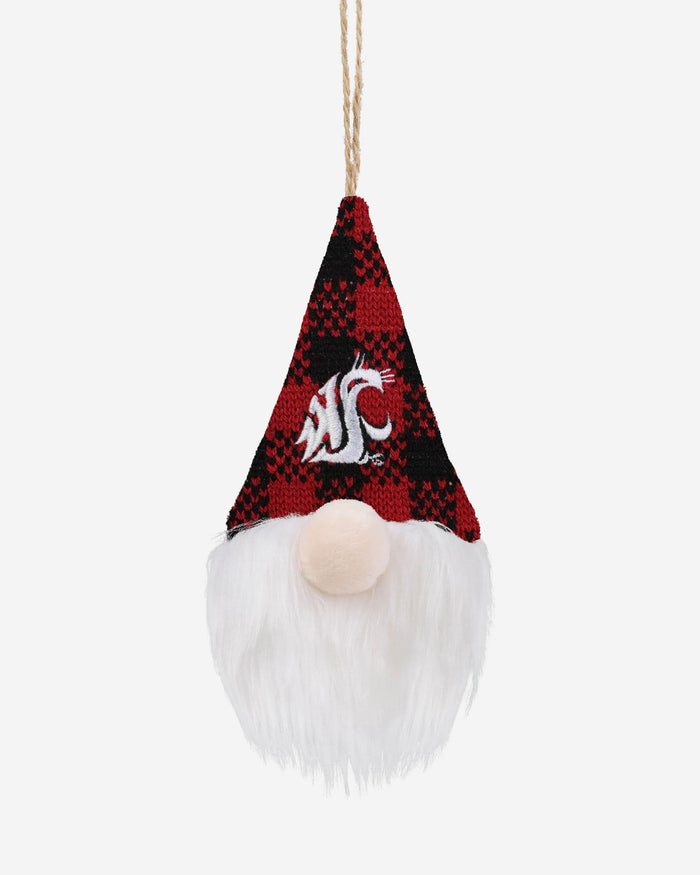 Washington State Cougars Plaid Hat Plush Gnome Ornament FOCO - FOCO.com