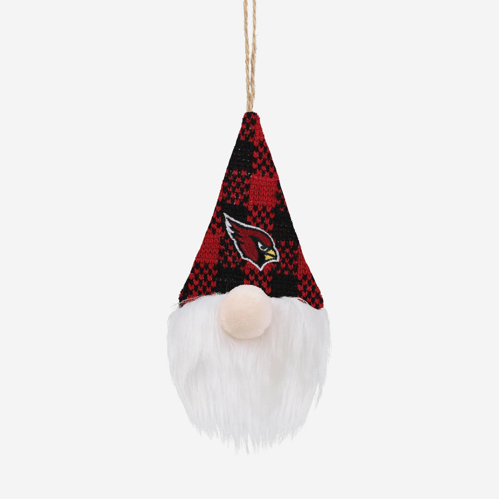 Arizona Cardinals Plaid Hat Plush Gnome Ornament FOCO - FOCO.com