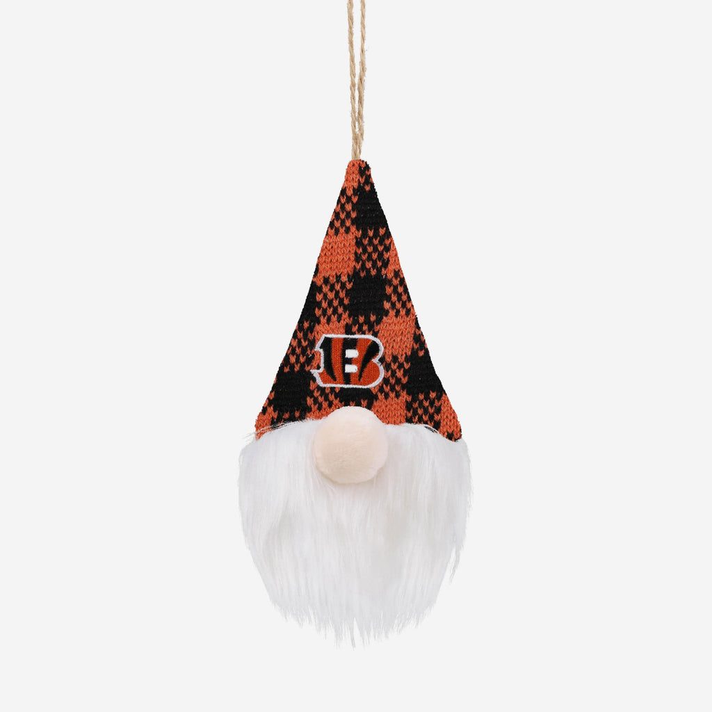 Cincinnati Bengals Plaid Hat Plush Gnome Ornament FOCO - FOCO.com