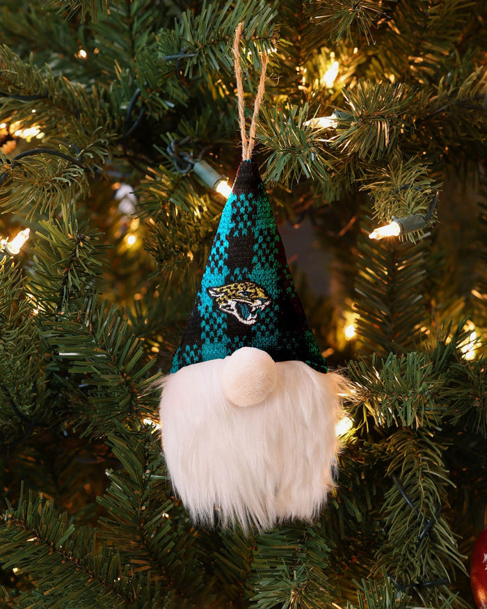 Jacksonville Jaguars Plaid Hat Plush Gnome Ornament FOCO - FOCO.com