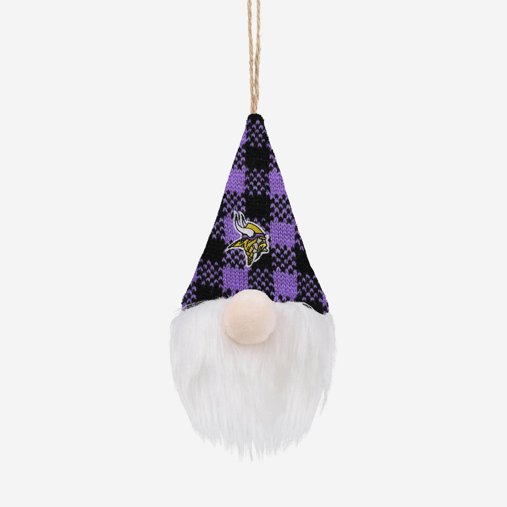 Minnesota Vikings Plaid Hat Plush Gnome Ornament FOCO - FOCO.com