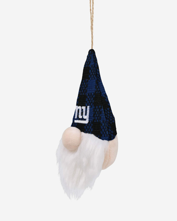 New York Giants Plaid Hat Plush Gnome Ornament FOCO - FOCO.com