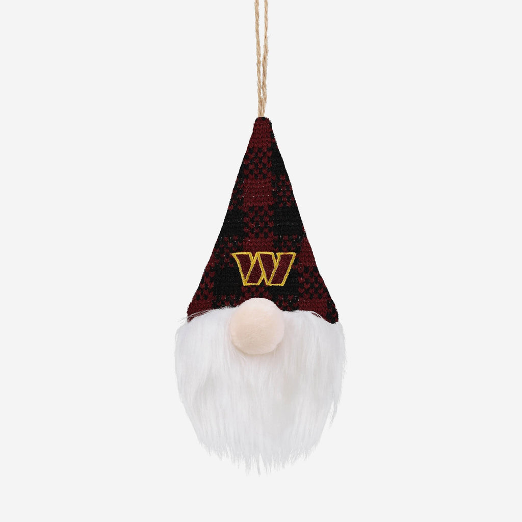 Washington Commanders Plaid Hat Plush Gnome Ornament FOCO - FOCO.com