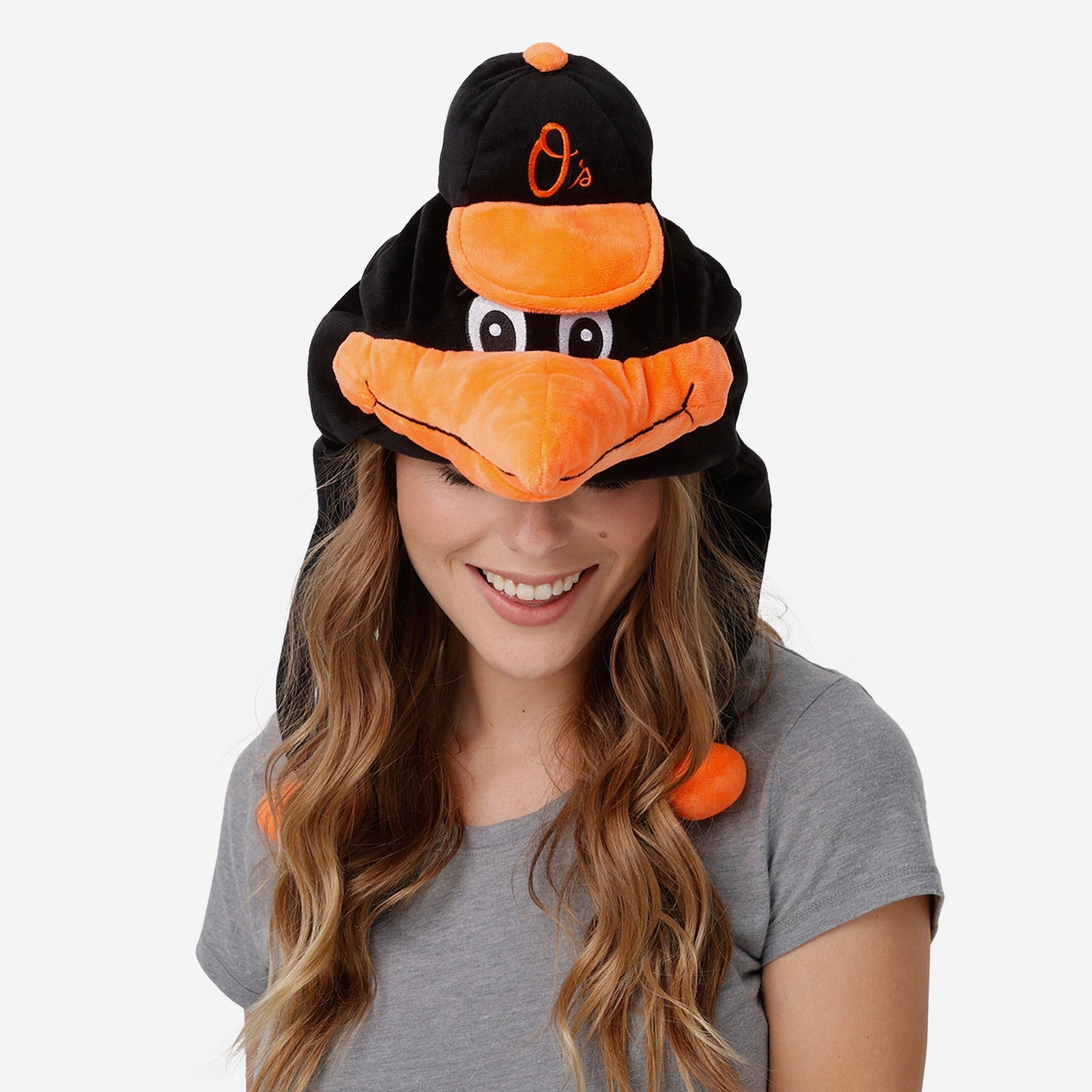 The Oriole Bird Baltimore Orioles Mascot Plush Hat FOCO