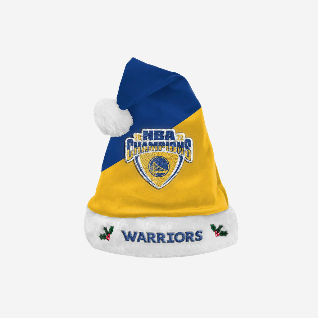 Golden State Warriors 2022 NBA Champions Basic Santa Hat FOCO - FOCO.com